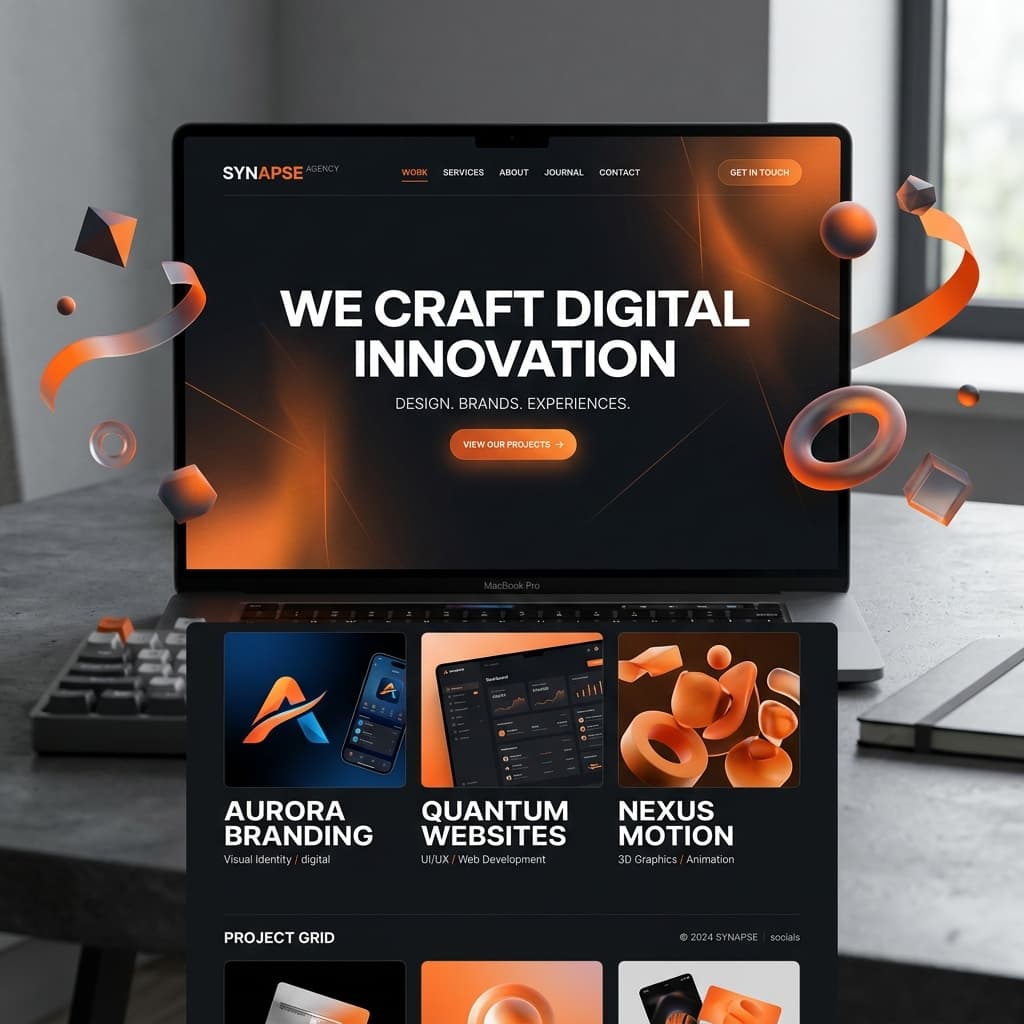 Creative Portfolio Website Mockup